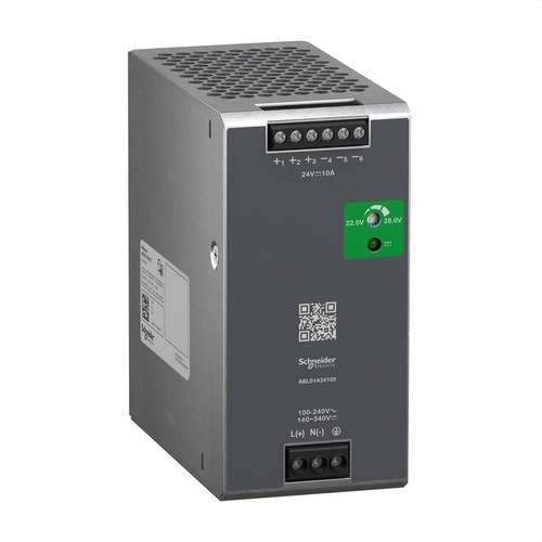 Optimalizált egyfázisú szabályozott tápegység 100-240V AC 24V 10A hivatkozással ABLS1A24100 a márkától SCHNEIDER ELECTRIC