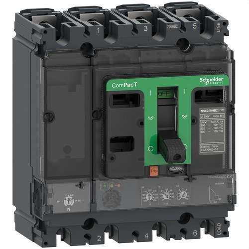 ComPacT NSX250F 36kA AC 4P4R 250A Micrologic 2.2 automata megszakító hivatkozással C25F42D250 a márkától SCHNEIDER ELECTRIC