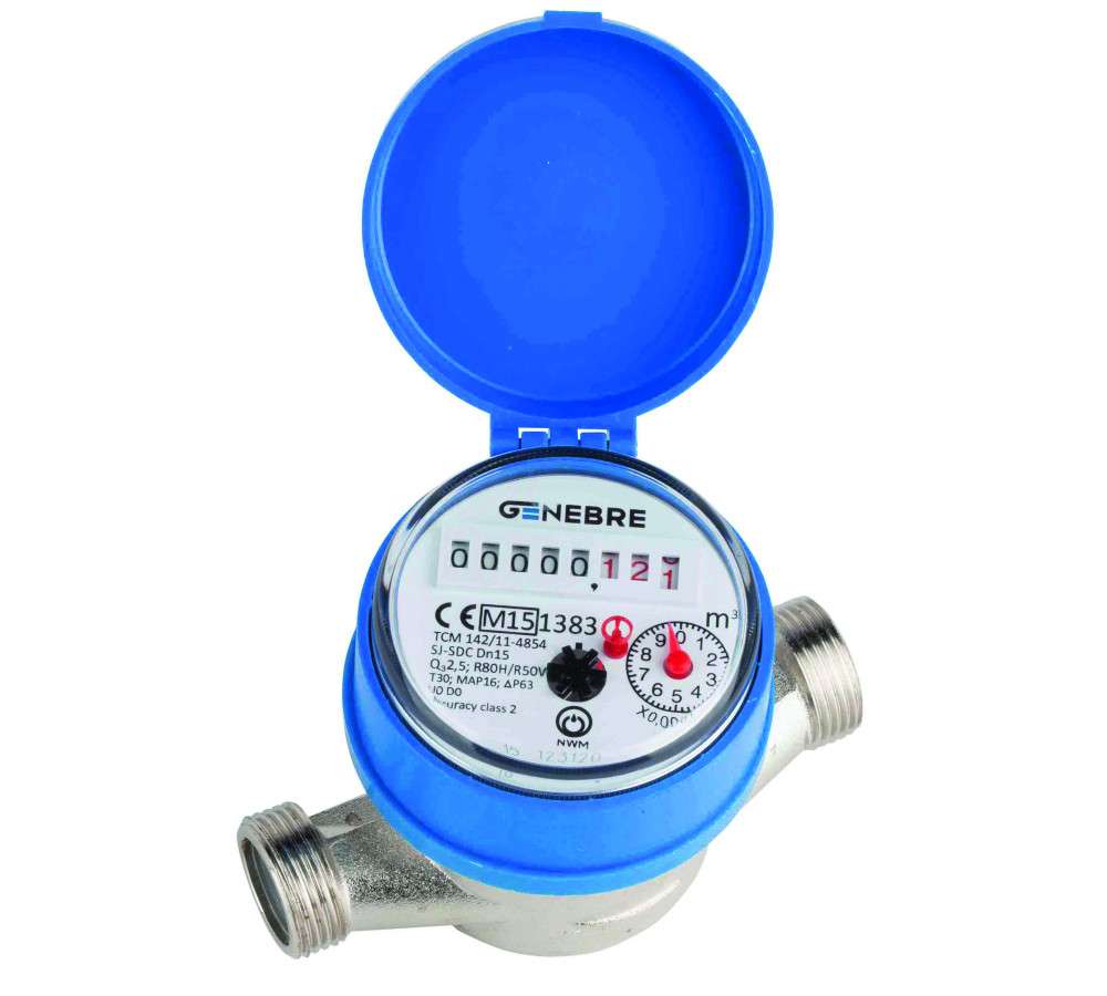 Egykamrás hidegvíz-mérő 3/4x3/4" DN15 hivatkozással 6110C 05 a márkától GENEBRE