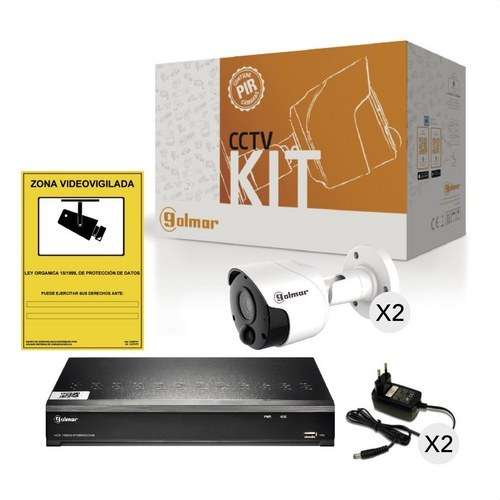 Golmar KIT-2BHVR1P alapcsomag DVR-rel és két PIR bullet kamerával hivatkozással 31600904 a márkától GOLMAR