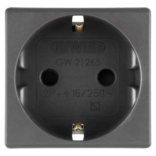 Spanyol aljzat 2P+F 16A 2 modul, System Black hivatkozással GW21265 a márkától GEWISS