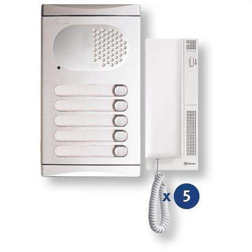 Golmar 4150/AL kaputelefon készlet 5 lakáshoz hivatkozással 11284150B a márkától GOLMAR