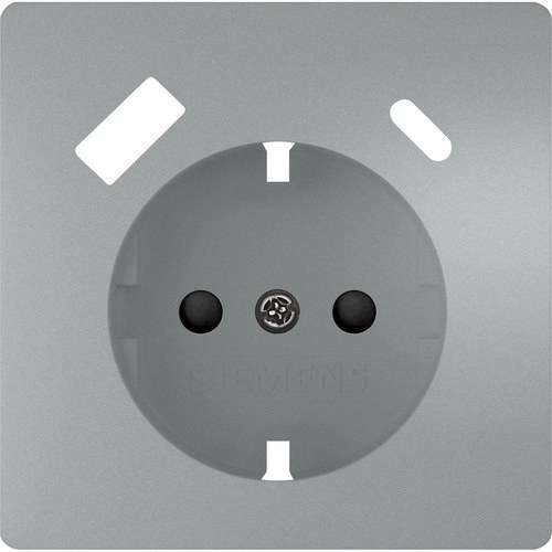 Schuko aljzat fedél USB-vel, platina metál, Siemens Delta Style hivatkozással 5UH12725PM10 a márkától BJC