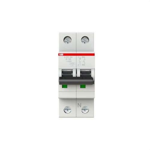 S201-C10NA mágneses-mechanikus megszakító 1P+N 10A C karakterisztika 10kA hivatkozással 2CDS251103R0104 a márkától ABB