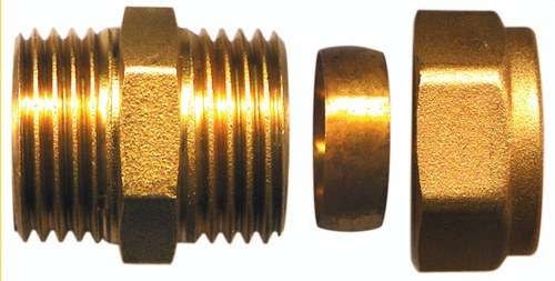 Egyenes réz külső menetes csatlakozó 3/8"x12mm hivatkozással TAP00022 a márkától ATUSA