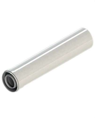 Kéménycső 80/110 mm átmérőjű, 1000 mm, hím-nő, fehér alumínium hivatkozással 811-1000MHP1 a márkától FIG