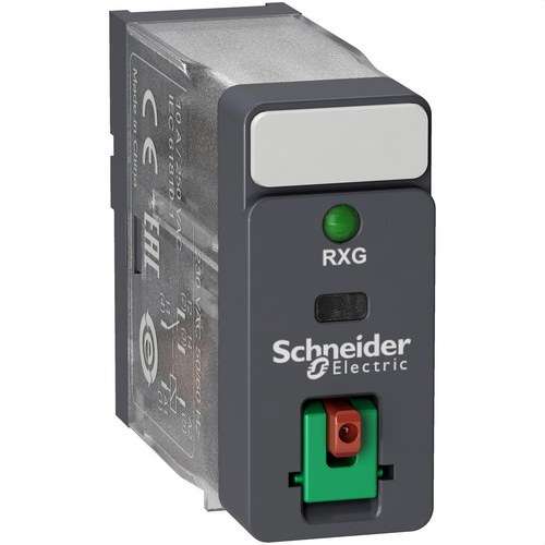 Relé 1 váltóérintkező 10A + Tesztgomb + LED 48V AC hivatkozással RXG12E7 a márkától SCHNEIDER ELECTRIC