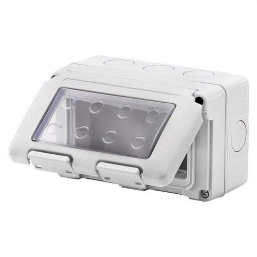 Felületi doboz SYSTEM mechanizmusokhoz, 4 modul, IP55 hivatkozással GW27044 a márkától GEWISS