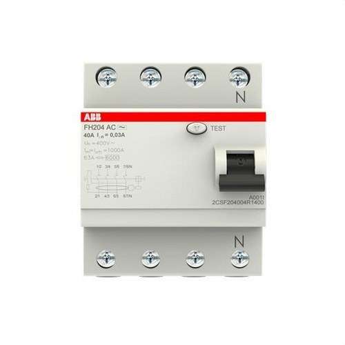 4P 40A AC osztályú FI-relé 30mA hivatkozással 2CSF204004R1400 a márkától ABB