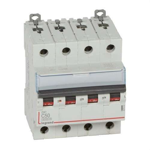 DX3 4P 50A C görbe 6/10kA mágneses-mechanikus megszakító hivatkozással 407933 a márkától LEGRAND