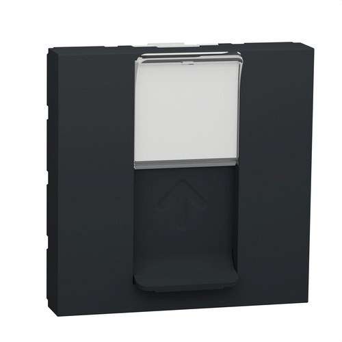 2 modul RJ45 Keystone antracit szerelvénylap New Unica hivatkozással NU946154 a márkától SCHNEIDER ELECTRIC