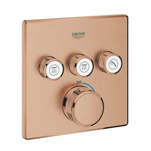 Grohtherm SmartControl süllyesztett termosztát 3 vezérlővel - Kefe meleg naplemente hivatkozással 29126DL0 a márkától GROHE
