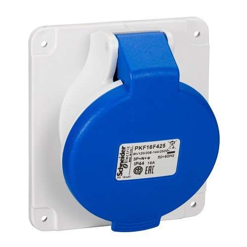 16A 2P+F 200-250V IP44 ferde süllyeszthető aljzat hivatkozással PKF16F425 a márkától SCHNEIDER ELECTRIC