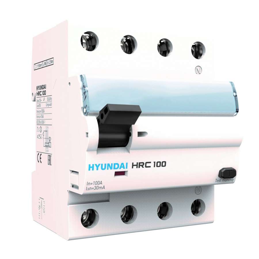 STD FI-relé 4P 100A 300mA A osztály hivatkozással HRC100S-F4PG7100 a márkától HYUNDAI