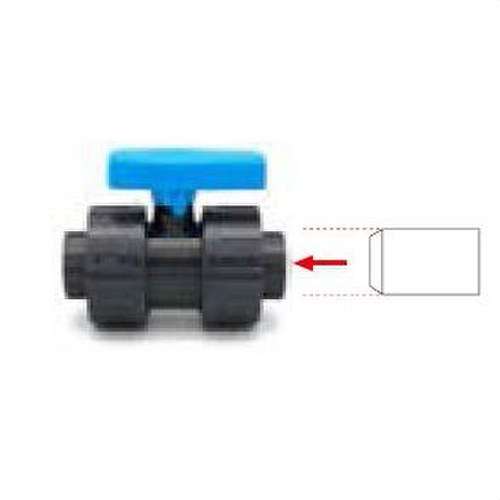 Ragasztható gömbcsap (kétirányú) PVC nyomás VALV-04 32mm hivatkozással 700402 a márkától CREARPLAST