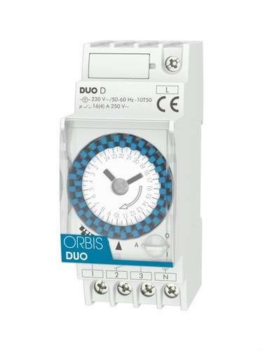 Analóg időkapcsoló 2 MOD.DUO D 230V hivatkozással OB291032 a márkától ORBIS