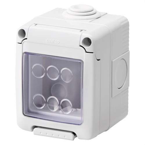 Felületi szerelvénydoboz SYSTEM mechanizmusokhoz, 2 modul, IP55 hivatkozással GW27042 a márkától GEWISS