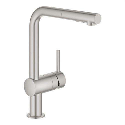 Minta egykaros konyhai csaptelep 1/2" szuperacél hivatkozással 30274DC0 a márkától GROHE
