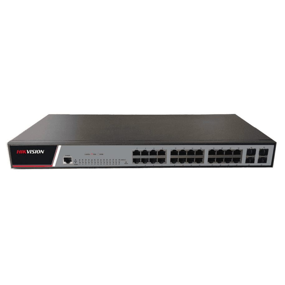 28 portos menedzselhető Hikvision Gigabit switch DS-3E2528 hivatkozással DS-3E2528 a márkától HIKVISION