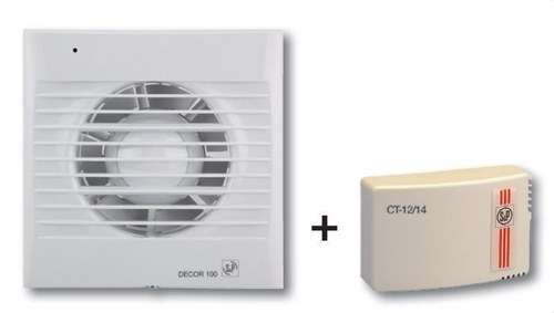 Decor-100C 12V+CT-12/14 fürdőszoba elszívó készlet hivatkozással 5210306600 a márkától SOLER & PALAU