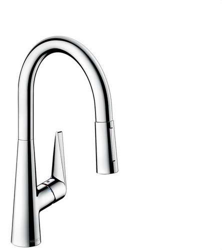 Talis M51 2Jet egykaros kihúzható csaptelep konyhába, króm hivatkozással 72813000 a márkától HANSGROHE
