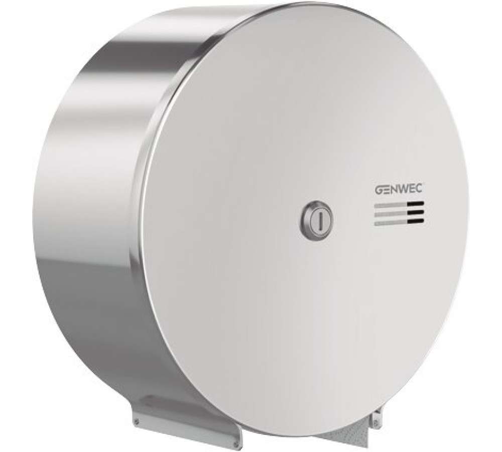 Fényes 304 inox jumbo WC-papír adagoló hivatkozással GW03 02 04 02 a márkától GENWEC