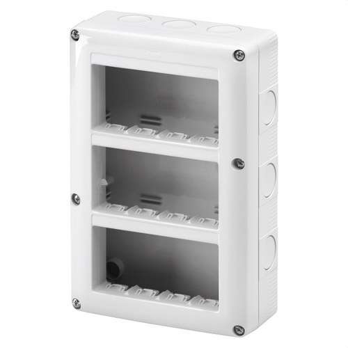 Felületi szerelvénydoboz SYSTEM 12 modulhoz IP40 hivatkozással GW27024 a márkától GEWISS