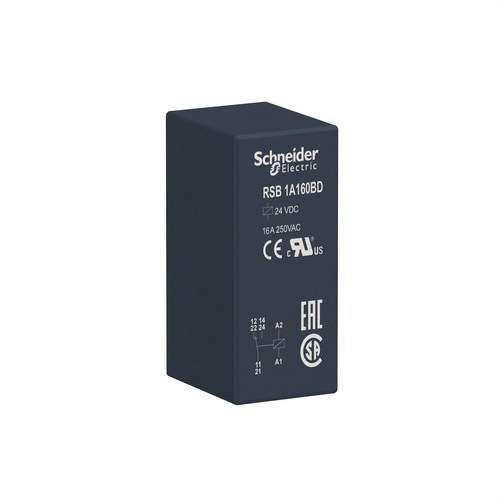 Dugaszolható relé 1 NO/NC 16A 24V DC hivatkozással RSB1A160BD a márkától SCHNEIDER ELECTRIC