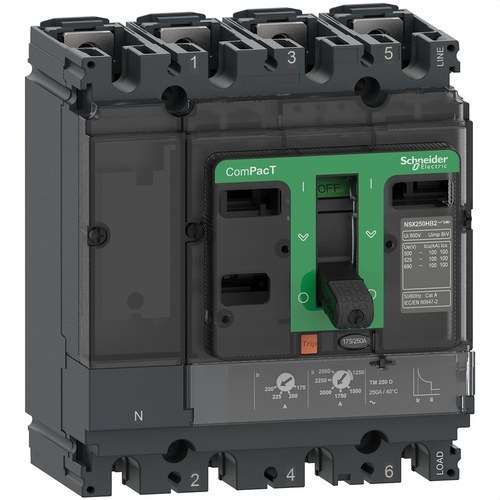 ComPacT NSX250N 50kA AC 4P4R 160A TMD automata megszakító hivatkozással C25N4TM160 a márkától SCHNEIDER ELECTRIC