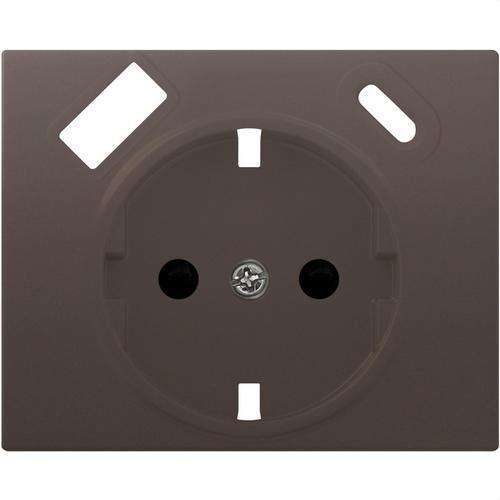Schuko aljzat fedél dupla USB-vel, csokoládé színű, Iris hivatkozással 18724-USBC-CH a márkától BJC