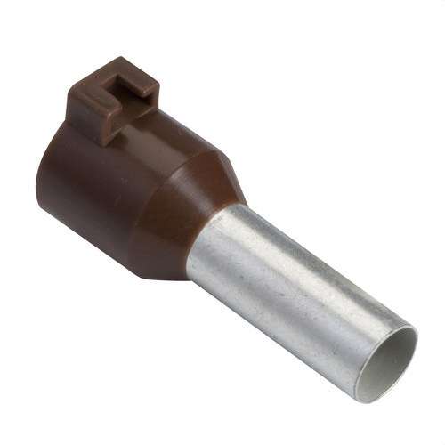 Kábelvég nyomógombos címketartóval, 10mm2, barna hivatkozással DZ5CA102 a márkától SCHNEIDER ELECTRIC
