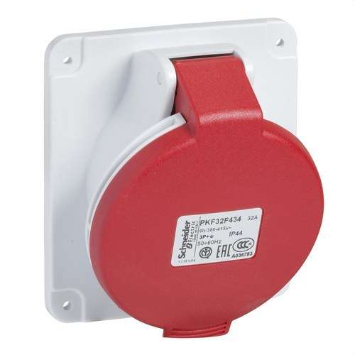 32A 3P+F 380-415V IP44 ferde süllyeszthető aljzat hivatkozással PKF32F434 a márkától SCHNEIDER ELECTRIC