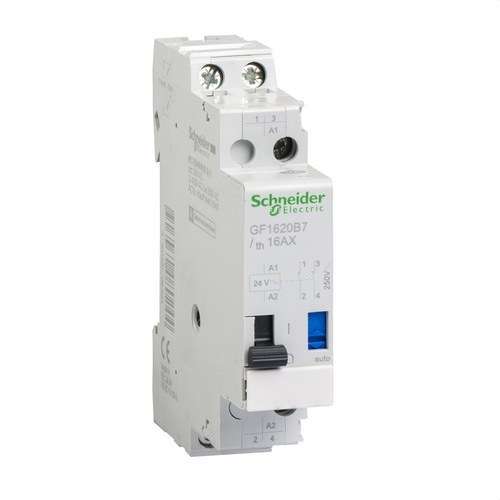 16A 2 NO 24V 50-60HZ távolról vezérelhető kapcsoló hivatkozással GF1620B7 a márkától SCHNEIDER ELECTRIC