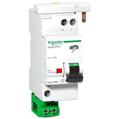 Acti9 Quick PF 1P+N 10 kA 2-es típusú átmeneti túlfeszültség-levezető hivatkozással A9L16617 a márkától SCHNEIDER ELECTRIC