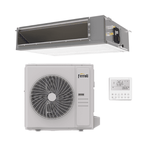 Ferroli Giada C 15,3 kW 55000 BTU csatornás légkondicionáló wifi-vel - Háromfázisú hivatkozással 4B4970559 a márkától FERROLI