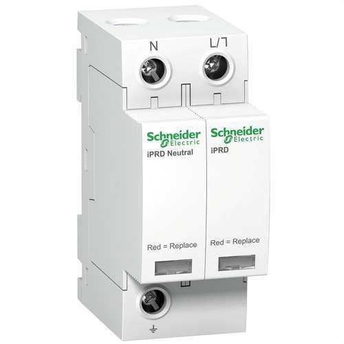 Túlfeszültség-levezető, 2-es típus, Acti9 iPRD20 1P+N, 20 kA, 350V hivatkozással A9L20500 a márkától SCHNEIDER ELECTRIC