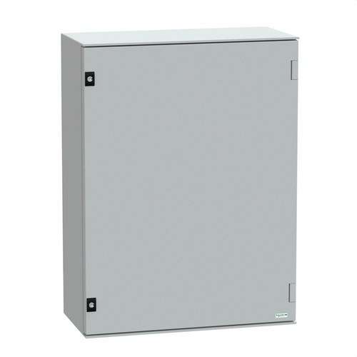 Fali acél szekrény tömör ajtóval, szerelőlap nélkül 847x636x300 PanelSeT CRN hivatkozással NSYPLM86G a márkától SCHNEIDER ELECTRIC