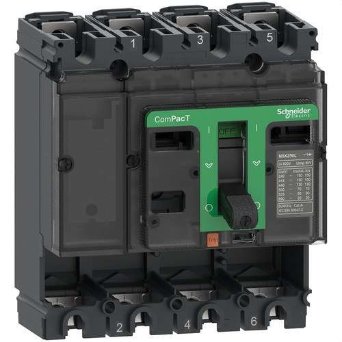 ComPacT NSX250N 50kA AC 4P 250A vágóblokk hivatkozással C25N4 a márkától SCHNEIDER ELECTRIC