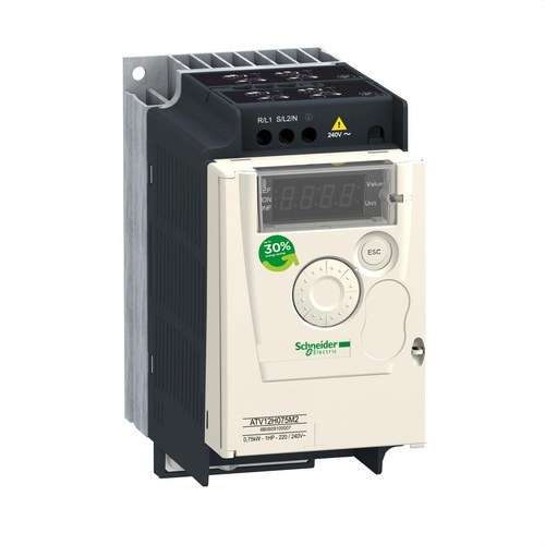 ALTIVAR-12 fordulatszám-szabályzó 0,75KW 240V 1 fázis hivatkozással ATV12H075M2 a márkától SCHNEIDER ELECTRIC