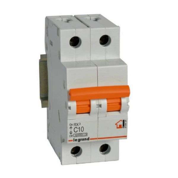 Magnetotermikus RX³ - 2P - 230/400V~ - 10A - C görbe hivatkozással 419934 a márkától LEGRAND