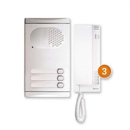 Golmar 4130/AL kaputelefon készlet 3 lakáshoz hivatkozással 11284130B a márkától GOLMAR