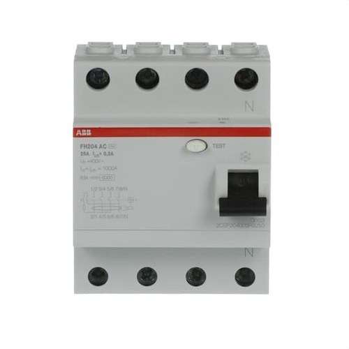 4P 25A AC osztályú FI-relé, 300mA hivatkozással 2CSF204003R3250 a márkától ABB