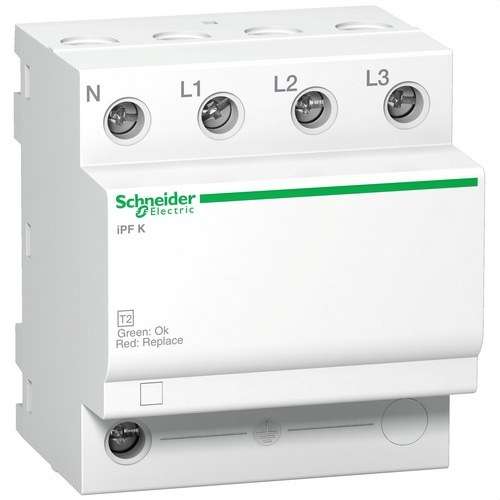 2-es típusú átmeneti túlfeszültség-levezető Acti9 iPF k 3P+N 20 kA 340V hivatkozással A9L15693 a márkától SCHNEIDER ELECTRIC