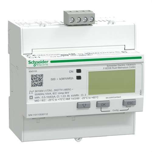 iem3155 63 A energiafogyasztás-mérő, 1. osztály, Modbus MID hivatkozással A9MEM3155 a márkától SCHNEIDER ELECTRIC