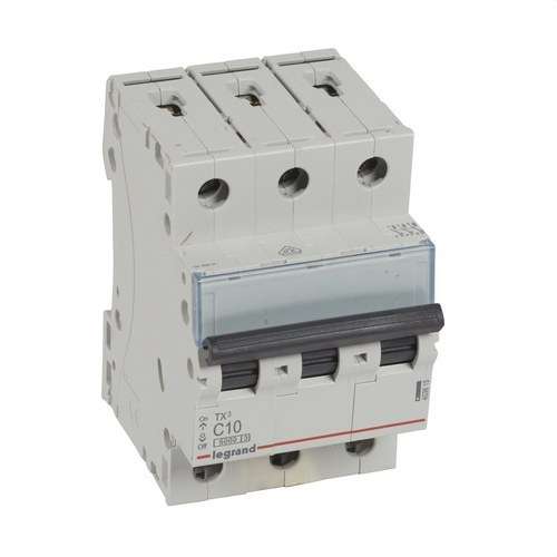 TX3 3P 10A C görbe mágneses-mechanikus megszakító, 6kA hivatkozással 403615 a márkától LEGRAND