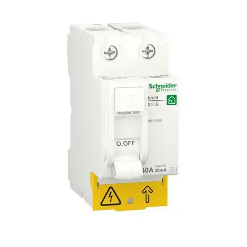 RESI9 2P 40A 30mA AC osztályú FI-relé hivatkozással R9R51240 a márkától SCHNEIDER ELECTRIC