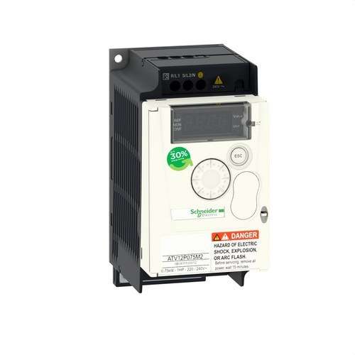 ALTIVAR-12 fordulatszám-szabályzó 0,75KW 240V 1 fázis hivatkozással ATV12P075M2 a márkától SCHNEIDER ELECTRIC