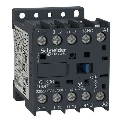 Minikontaktor 6A 3P 220V AC 50-60Hz hivatkozással LC1K0610M7 a márkától SCHNEIDER ELECTRIC