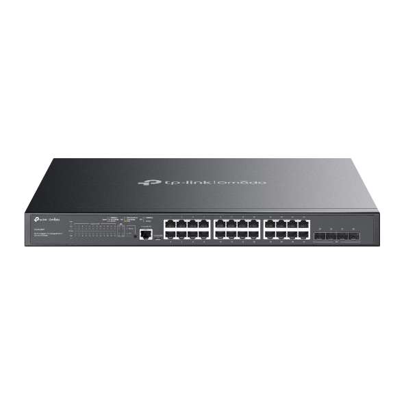 Omada L2+ 24 portos Gigabit és 4 SFP, 24 PoE+ kapcsoló hivatkozással TL-SG3428 a márkától TP-LINK