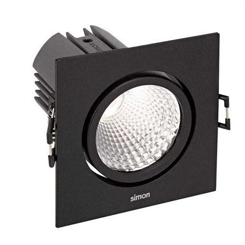 LED süllyesztett lámpa 703.24 ÁLLÍTHATÓ NÉGYZET ALAKÚ 2700K SZÉLES SUGÁR fekete hivatkozással 70324038-482 a márkától SIMON